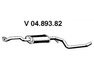 EBERSPÄCHER 04.893.82 priekinis duslintuvas 
 Išmetimo sistema -> Duslintuvas
1 495 892, 2 000 023, 6 687 394