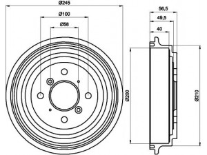 HELLA PAGID 8DT 355 300-571 stabdžių būgnas 
 Stabdžių sistema -> Būgninis stabdys -> Stabdžių būgnas
4351160G00, 4351160G10