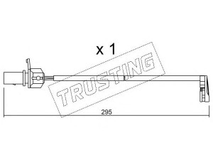 TRUSTING SU.224 įspėjimo kontaktas, stabdžių trinkelių susidėvėjimas 
 Stabdžių sistema -> Susidėvėjimo indikatorius, stabdžių trinkelės
8K0 615 121, 8T0 907 637