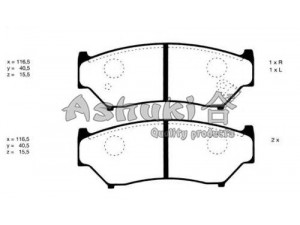 ASHUKI K012-16 stabdžių trinkelių rinkinys, diskinis stabdys 
 Techninės priežiūros dalys -> Papildomas remontas
1A103323ZA, 1A513323Z, 1A513323ZA