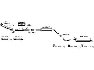 ERNST 190090 išmetimo sistema 
 Išmetimo sistema -> Išmetimo sistema, visa