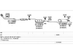 MTS C210320007891 išmetimo sistema 
 Išmetimo sistema -> Išmetimo sistema, visa