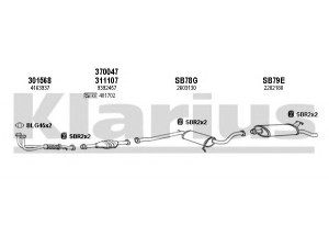 KLARIUS 750077U išmetimo sistema 
 Išmetimo sistema -> Išmetimo sistema, visa