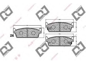 DJ PARTS BP1456 stabdžių trinkelių rinkinys, diskinis stabdys 
 Techninės priežiūros dalys -> Papildomas remontas
44060-0H085, 44060-10V85, 44060-10V87