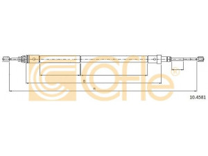 COFLE 10.4581 trosas, stovėjimo stabdys 
 Stabdžių sistema -> Valdymo svirtys/trosai
4745K2