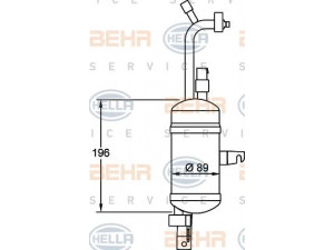HELLA 8FT 351 192-341 džiovintuvas, oro kondicionierius 
 Oro kondicionavimas -> Džiovintuvas
1 038 408, 1 079 278, 1 094 660