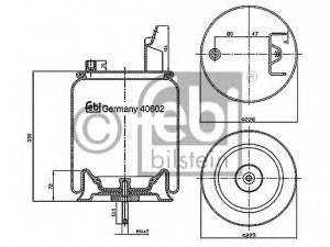 FEBI BILSTEIN 40602 dėklas, pneumatinė pakaba 
 Pakaba -> Pneumatinė pakaba
20456195, 20583420, 20737947, 21961458