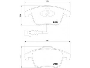 BREMBO P 85 130 stabdžių trinkelių rinkinys, diskinis stabdys 
 Techninės priežiūros dalys -> Papildomas remontas
5N0698151B