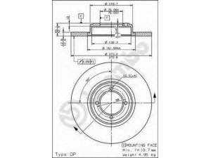 BREMBO 08.1976.10 stabdžių diskas 
 Stabdžių sistema -> Diskinis stabdys -> Stabdžių diskas
424642, 424684, 4246B2, 424642