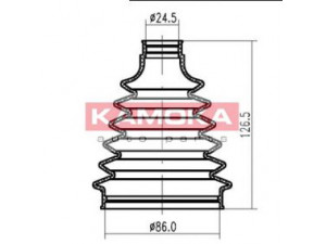KAMOKA 1146040 gofruotoji membrana, kardaninis velenas 
 Ratų pavara -> Gofruotoji membrana