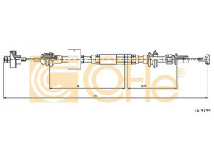 COFLE 10.3159 sankabos trosas 
 Dviratė transporto priemonės -> Kabeliai ir tachometro velenaai -> Sankabos trosas
6N1721335D, 6N1721335J, 6N1721335K