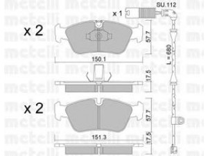 METELLI 22-0260-0K stabdžių trinkelių rinkinys, diskinis stabdys 
 Techninės priežiūros dalys -> Papildomas remontas