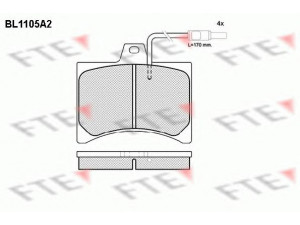 FTE BL1105A2 stabdžių trinkelių rinkinys, diskinis stabdys 
 Techninės priežiūros dalys -> Papildomas remontas
75529822, 75538822, 95539013, 95648537