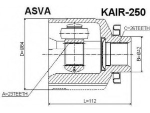 ASVA KAIR-250 jungčių komplektas, kardaninis velenas 
 Ratų pavara -> Sujungimai/komplektas
49605-2EA50, 49500-2E250, 49605-2EA50