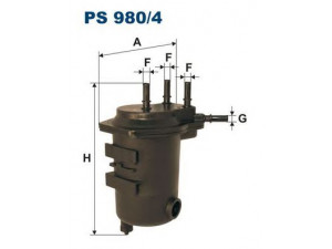 FILTRON PS980/4 kuro filtras 
 Techninės priežiūros dalys -> Papildomas remontas
16400-00Q0K, 7701061576, 7701062190