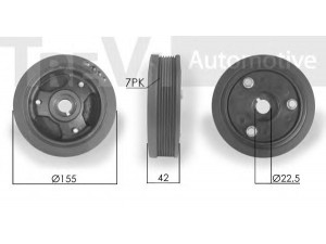 TREVI AUTOMOTIVE PC1032 skriemulys, alkūninis velenas 
 Diržinė pavara -> Dirželio skriemulys
231234A010, 231234A020, 231244A002