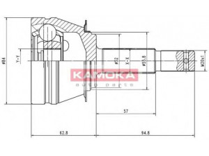 KAMOKA 6544 jungčių komplektas, kardaninis velenas 
 Ratų pavara -> Sujungimai/komplektas
510734A, 513315, 26013813, 510734