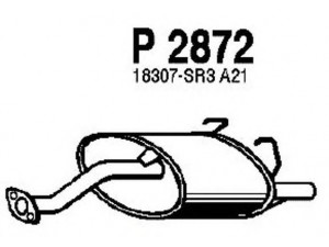 FENNO P2872 vidurinis duslintuvas 
 Išmetimo sistema -> Duslintuvas
18307-SR3A21