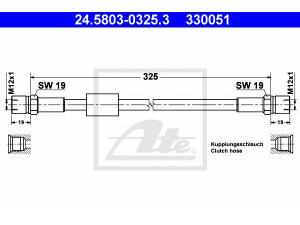 ATE 24.5803-0325.3 sankabos žarna 
 Sankaba/dalys -> Sankabos valdymas -> Pagrindinis cilindras
251 721 477 D