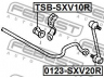 FEBEST TSB-SXV10R skersinio stabilizatoriaus įvorių komplektas 
 Ašies montavimas/vairavimo mechanizmas/ratai -> Stabilizatorius/fiksatoriai -> Sklendės
48818-33011
