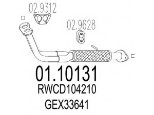 MTS 01.10131 išleidimo kolektorius 
 Išmetimo sistema -> Išmetimo vamzdžiai
GEX33641, RWCD104210