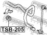 FEBEST TSB-205 skersinio stabilizatoriaus įvorių komplektas 
 Ašies montavimas/vairavimo mechanizmas/ratai -> Stabilizatorius/fiksatoriai -> Sklendės
48815-42050