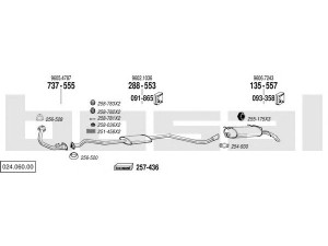 BOSAL 024.060.00 išmetimo sistema 
 Išmetimo sistema -> Išmetimo sistema, visa
