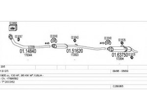 MTS C260065005941 išmetimo sistema 
 Išmetimo sistema -> Išmetimo sistema, visa