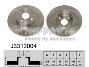 NIPPARTS J3312004 stabdžių diskas 
 Stabdžių sistema -> Diskinis stabdys -> Stabdžių diskas
42431-17020, 42431-20200