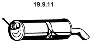 EBERSPÄCHER 19.9.11 galinis duslintuvas 
 Išmetimo sistema -> Duslintuvas
1726.KK