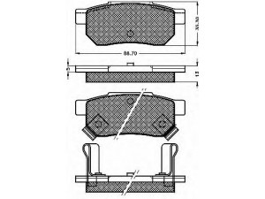 BSF 10471 stabdžių trinkelių rinkinys, diskinis stabdys 
 Techninės priežiūros dalys -> Papildomas remontas
06022SP8000, 43022SF1000, 43022SF1010