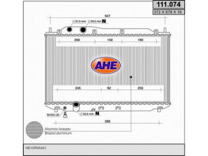 AHE 111.074 radiatorius, variklio aušinimas 
 Aušinimo sistema -> Radiatorius/alyvos aušintuvas -> Radiatorius/dalys
19010RNAA01