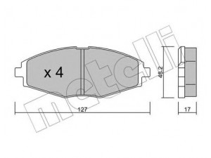 METELLI 22-0293-0 stabdžių trinkelių rinkinys, diskinis stabdys 
 Techninės priežiūros dalys -> Papildomas remontas
96273708, 96281945, 96316582, 96446176