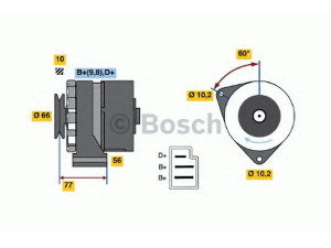 BOSCH 0 986 031 400 kintamosios srovės generatorius 
 Elektros įranga -> Kint. sr. generatorius/dalys -> Kintamosios srovės generatorius
004 154 20 02, 004 154 20 02 80