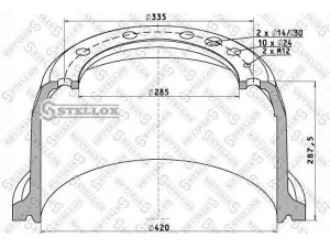 STELLOX 85-00048-SX stabdžių būgnas
0365579