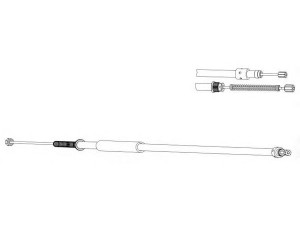 KAWE CT02173 trosas, stovėjimo stabdys 
 Stabdžių sistema -> Valdymo svirtys/trosai
4745N6