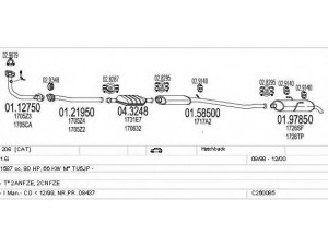 MTS C260085002546 išmetimo sistema 
 Išmetimo sistema -> Išmetimo sistema, visa