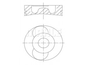 MAHLE ORIGINAL 040 22 03 stūmoklis