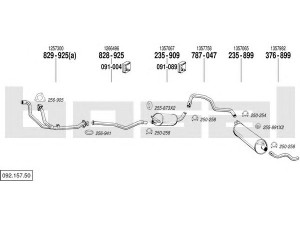 BOSAL 092.157.50 išmetimo sistema 
 Išmetimo sistema -> Išmetimo sistema, visa