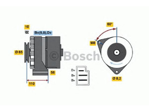 BOSCH 0 986 033 180 kintamosios srovės generatorius 
 Elektros įranga -> Kint. sr. generatorius/dalys -> Kintamosios srovės generatorius
034 903 015 C, 035 903 015 T, 049 903 023 R