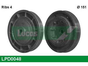 LUCAS ENGINE DRIVE LPD0048 skriemulys, alkūninis velenas 
 Diržinė pavara -> Dirželio skriemulys