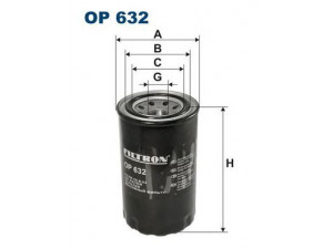 FILTRON OP632 alyvos filtras 
 Techninės priežiūros dalys -> Techninės priežiūros intervalai
0K62023802A, K620-23-802A