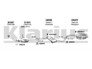 KLARIUS 720592E išmetimo sistema 
 Išmetimo sistema -> Išmetimo sistema, visa