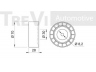 TREVI AUTOMOTIVE TA1045 įtempiklio skriemulys, V formos rumbuotas diržas
11281702013, 11281731220, 1731220