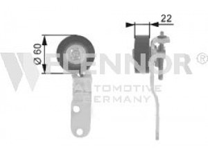 FLENNOR FS23993 įtempiklio skriemulys, V formos rumbuotas diržas 
 Diržinė pavara -> V formos rumbuotas diržas/komplektas -> Įtempiklio skriemulys
1088100, 7044044, 94FF19A216AB