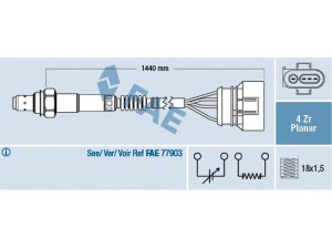 FAE 77401 lambda jutiklis 
 Išmetimo sistema -> Jutiklis/zondas
078 906 265 P