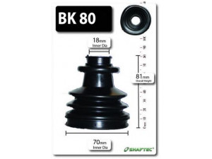 SHAFTEC BK80 gofruotoji membrana, kardaninis velenas 
 Ratų pavara -> Gofruotoji membrana