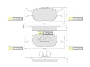 STARLINE BD S823P stabdžių trinkelių rinkinys, diskinis stabdys 
 Techninės priežiūros dalys -> Papildomas remontas
9 947 934, 9947934, 7 736 219 0