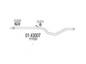 MTS 01.43007 išleidimo kolektorius 
 Išmetimo sistema -> Išmetimo vamzdžiai
1717CH