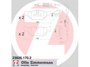 ZIMMERMANN 23926.170.2 stabdžių trinkelių rinkinys, diskinis stabdys 
 Techninės priežiūros dalys -> Papildomas remontas